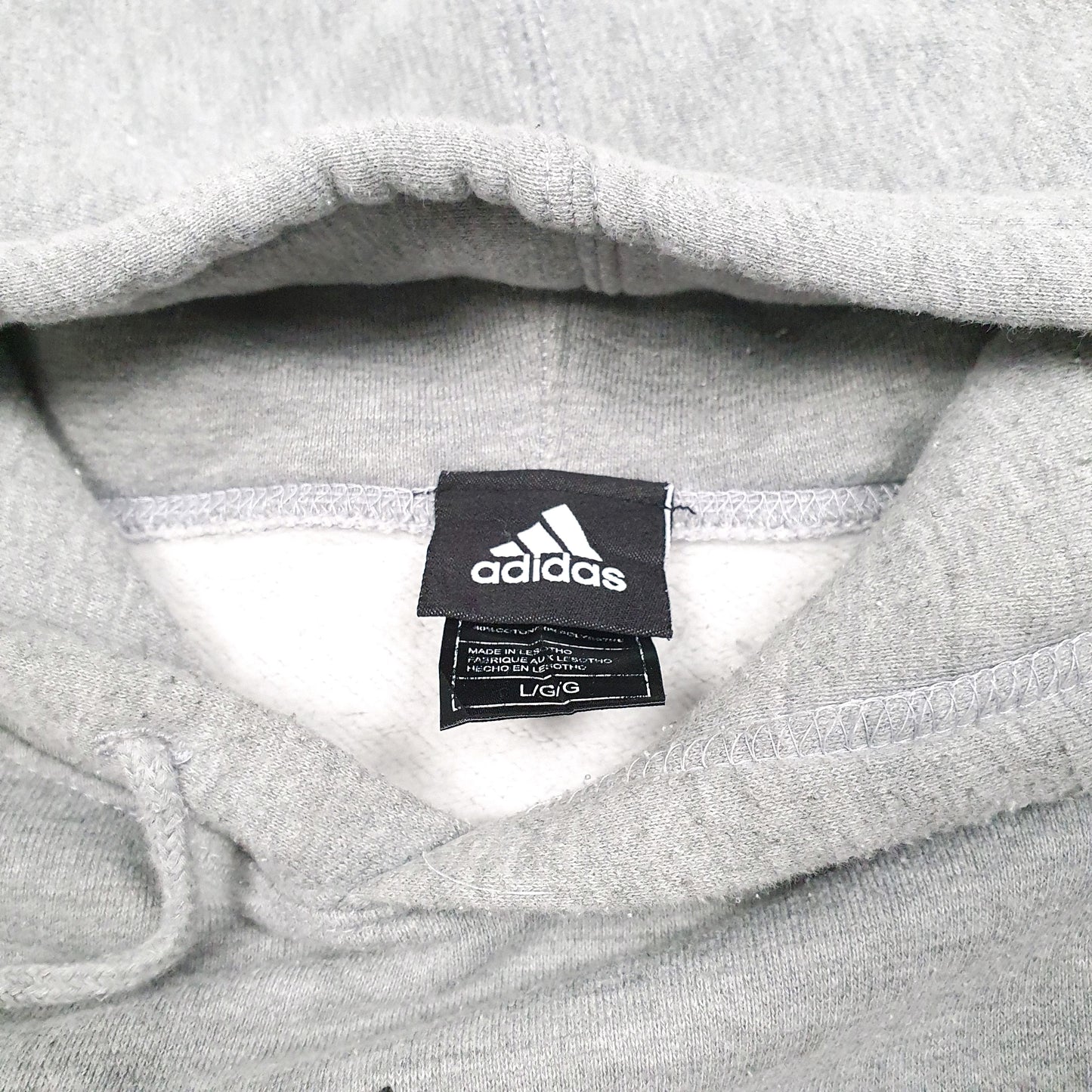 Mens Grey Adidas Portland Trail Blazers NBA Spellout Basketball Hoodie Jumper