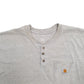 Mens Grey Carhartt Button Up Short Sleeve T Shirt