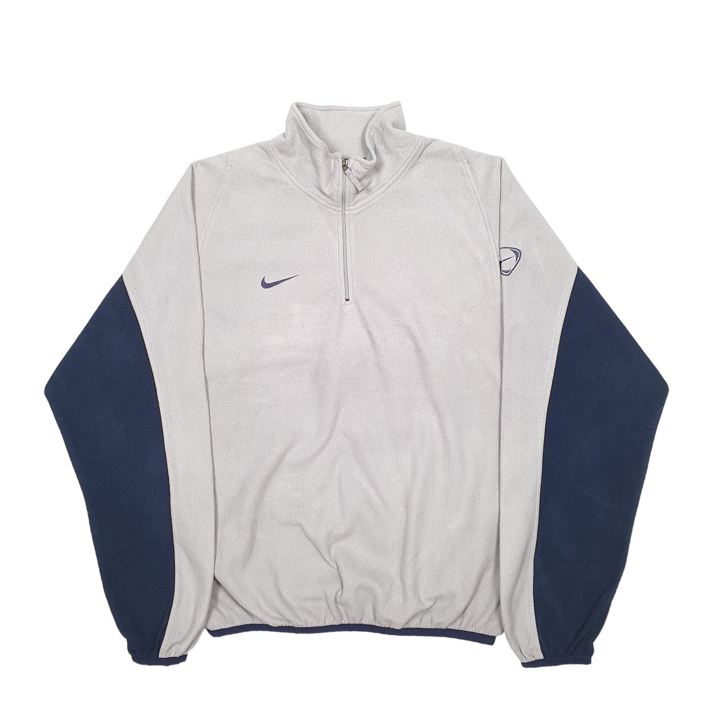 Mens Grey Nike Vintage 2000's Quarter Zip Jumper