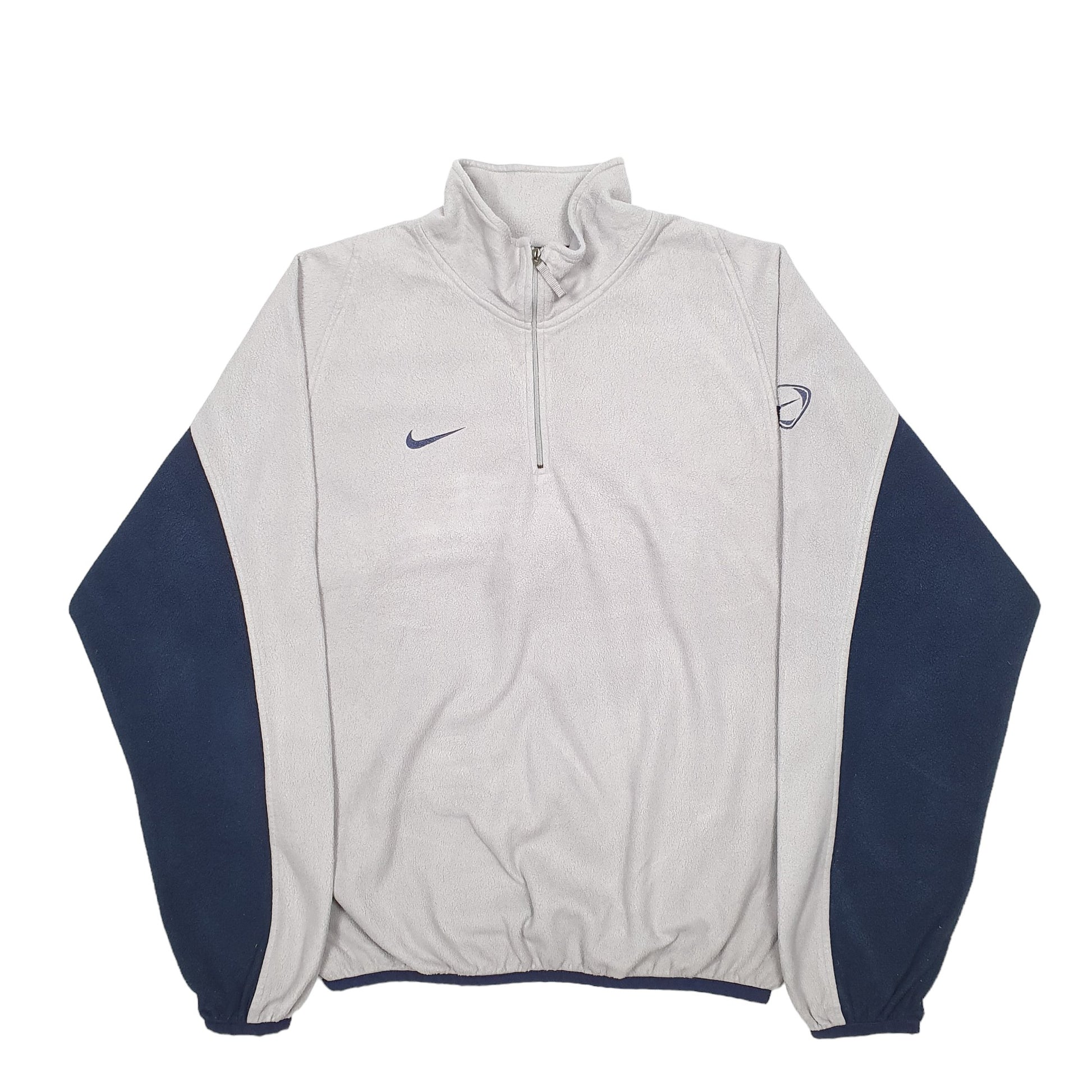 Mens Grey Nike Vintage 2000's Quarter Zip Jumper