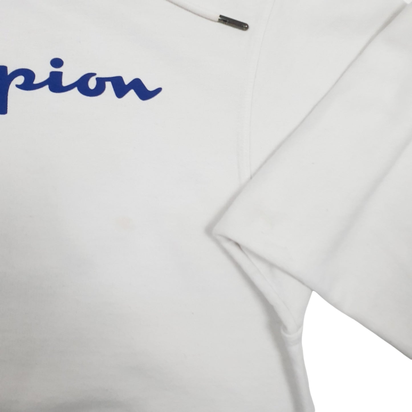 Mens White Champion  Hoodie Jumper