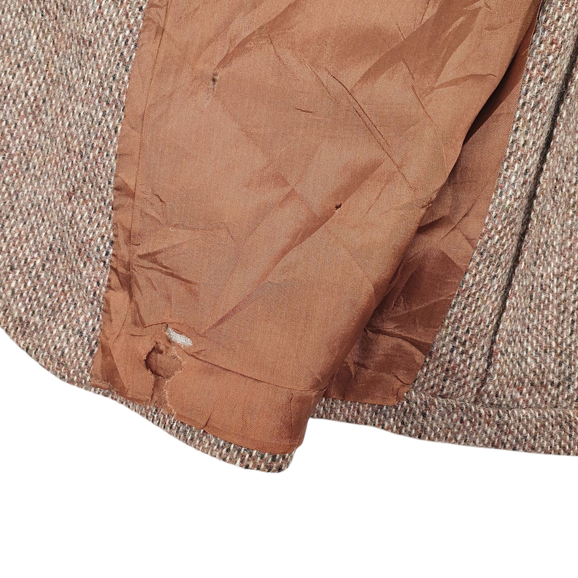 Mens Brown Alexanders Harris Tweed  Coat