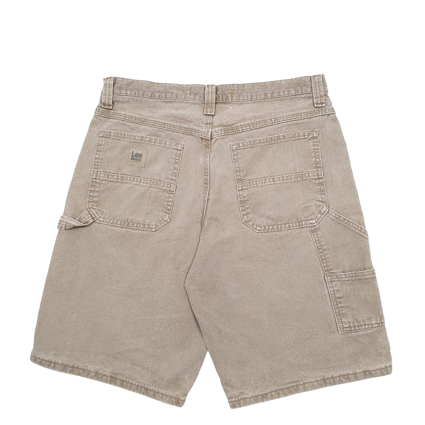 Mens Beige Lee Dungarees Carpenter Shorts