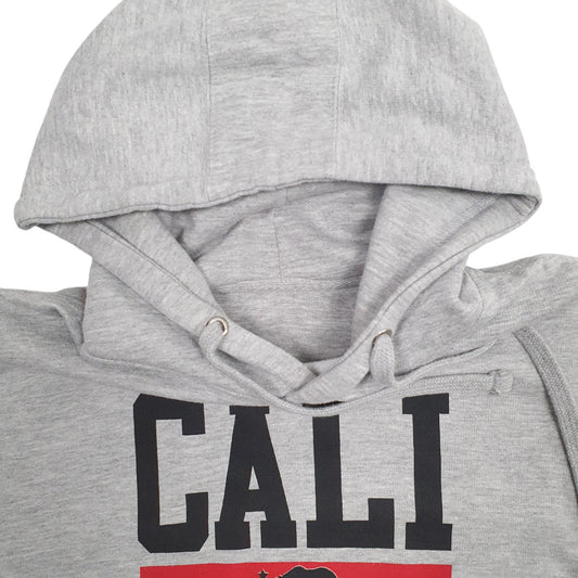 Mens Grey Unbranded Cali Life Spellout Hoodie Jumper