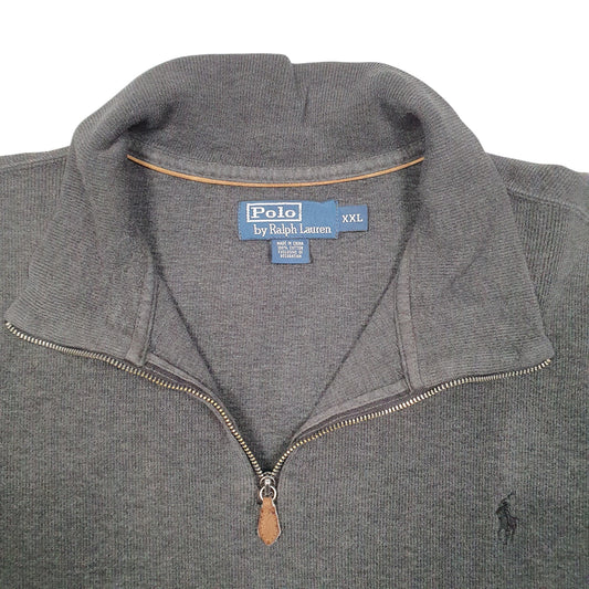 Mens Grey Polo Ralph Lauren  Quarter Zip Jumper