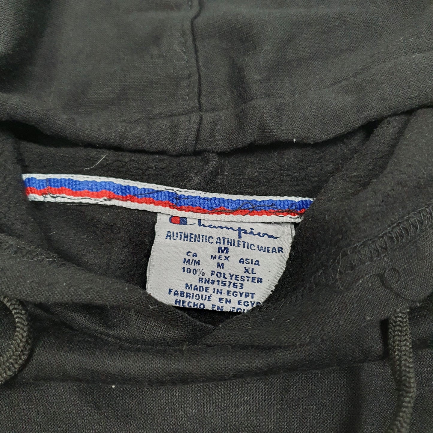 Mens Black Champion Active Gym Workout Hoodie Jumper