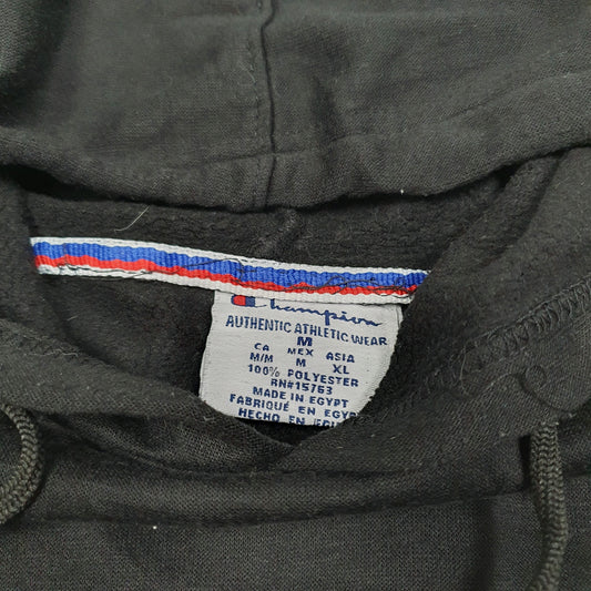 Mens Black Champion Active Gym Workout Hoodie Jumper