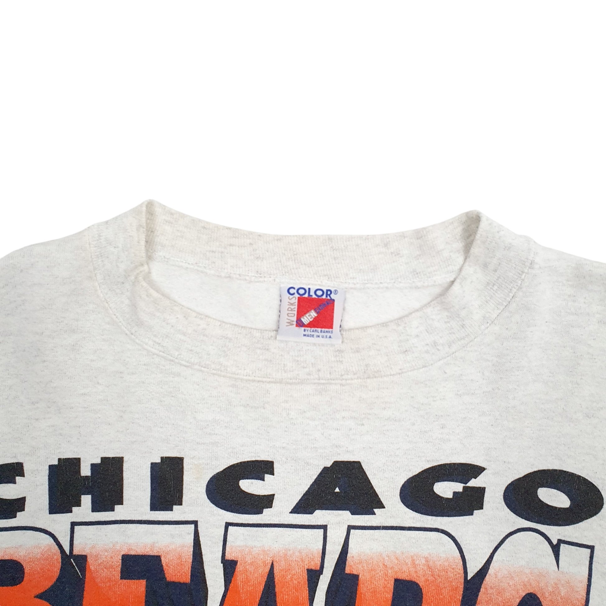 Mens Grey Color Works Chicago Bears NFL Football Vintage 90's Made In USA Crewneck Jumper