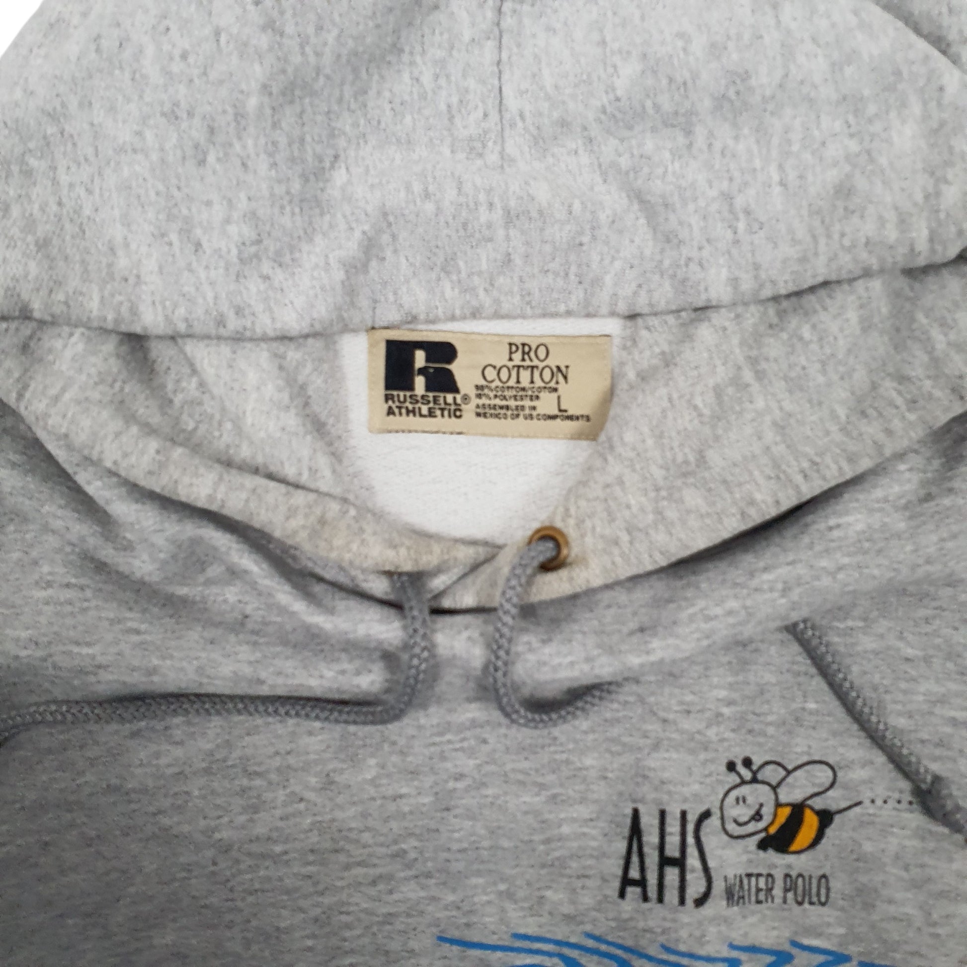 Womens Grey Russel Athletic AHS Water Polo Hoodie Jumper