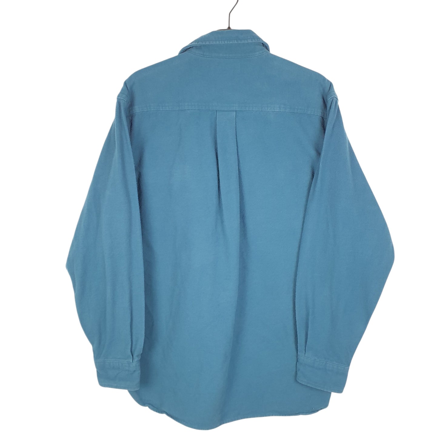 Mens Turquoise L.L.Bean Chamois Overshirt Shacket Long Sleeve Shirt