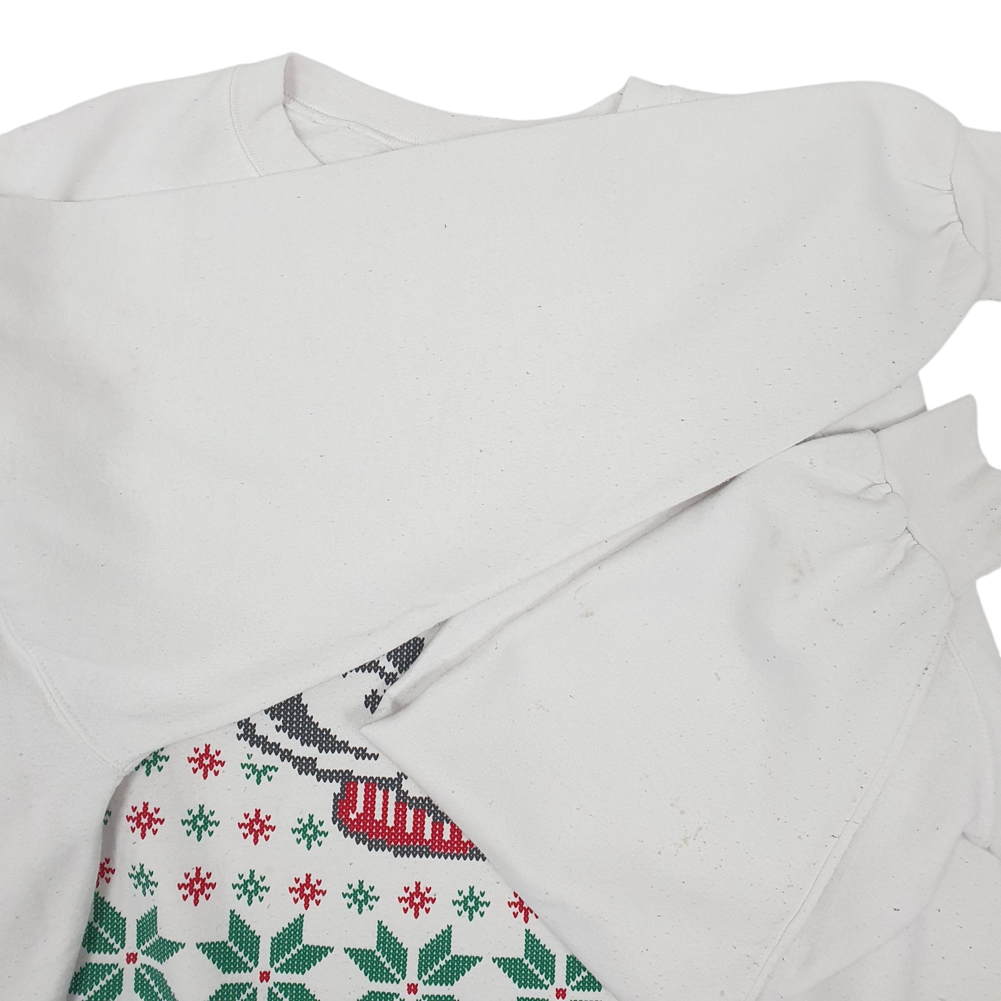 Mens White Champion Wisconsin Crewneck Jumper