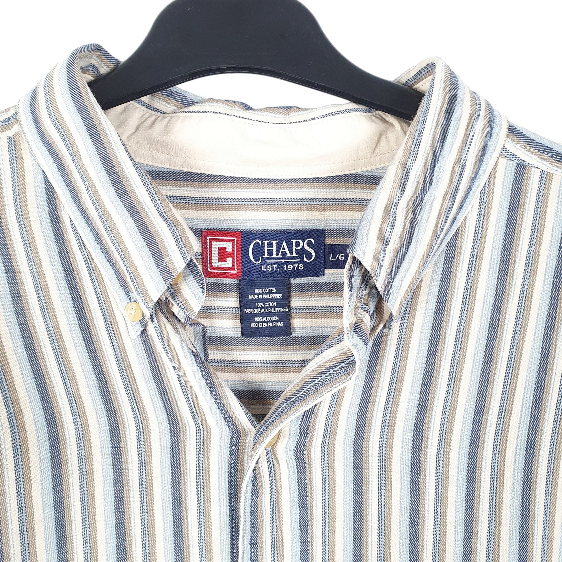 Mens Beige Chaps  Long Sleeve Shirt