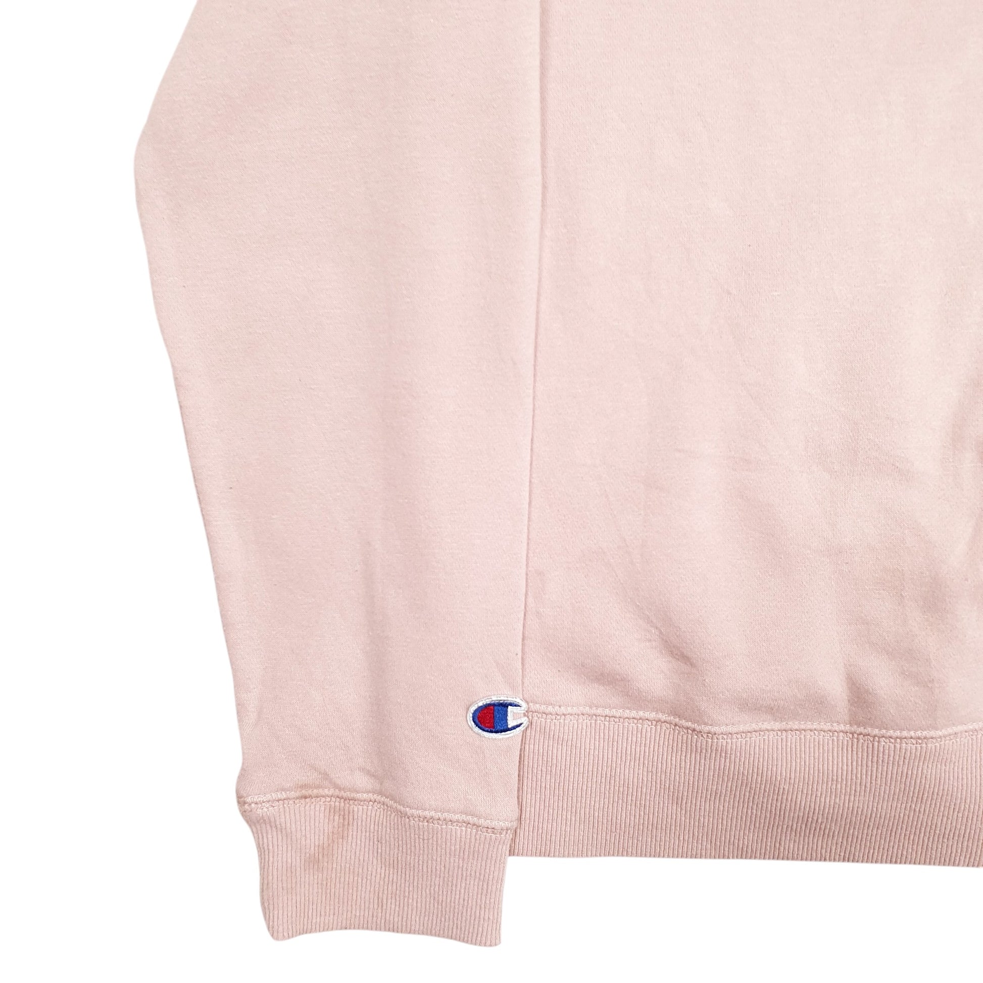 Womens Pink Champion Spellout Hoodie Jumper