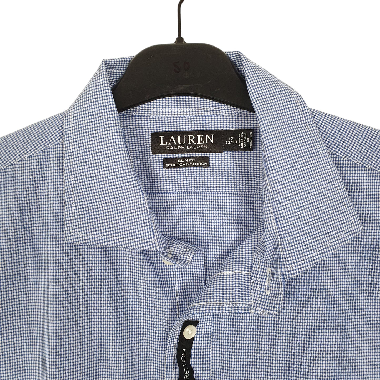 Mens Blue Ralph Stretch Long Sleeve Shirt