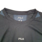 Mens Black Fila Active Workout Gym Short Sleeve T Shirt