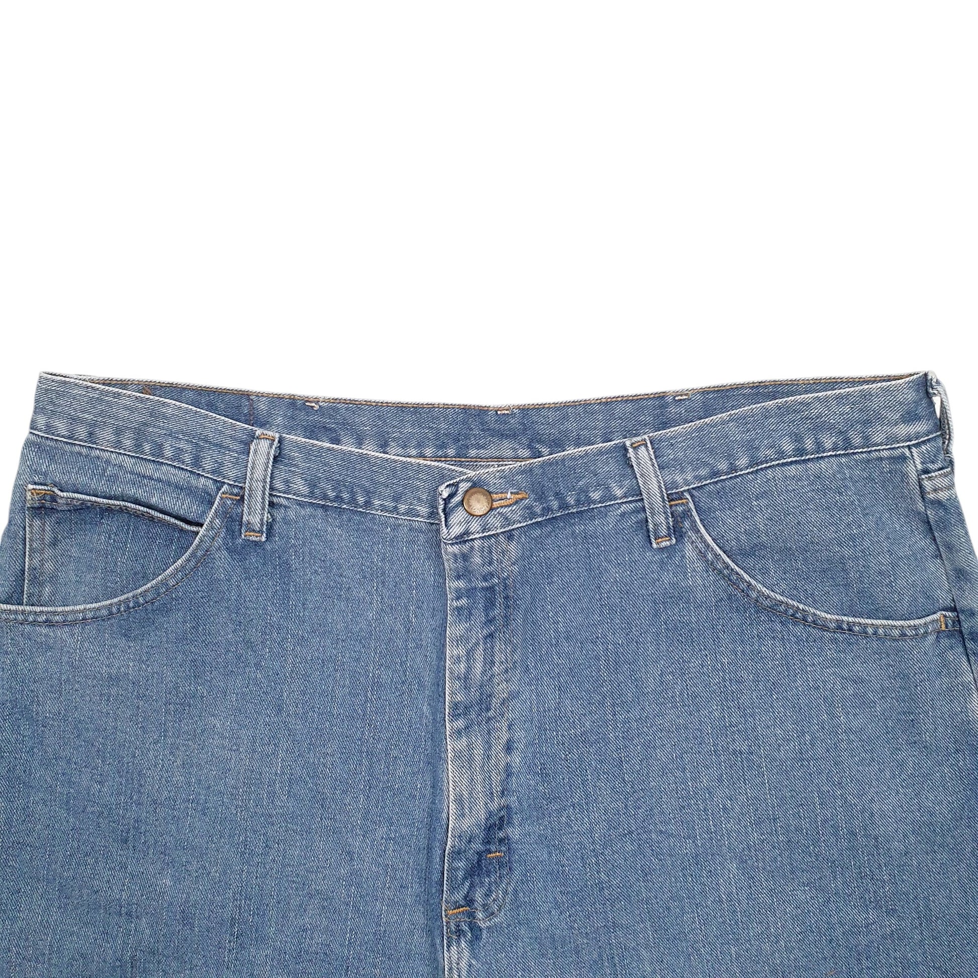 Mens Blue Wrangler Denim Jeans Jorts Denim Shorts