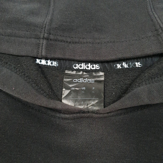 Mens Black Adidas Spellout Hoodie Jumper
