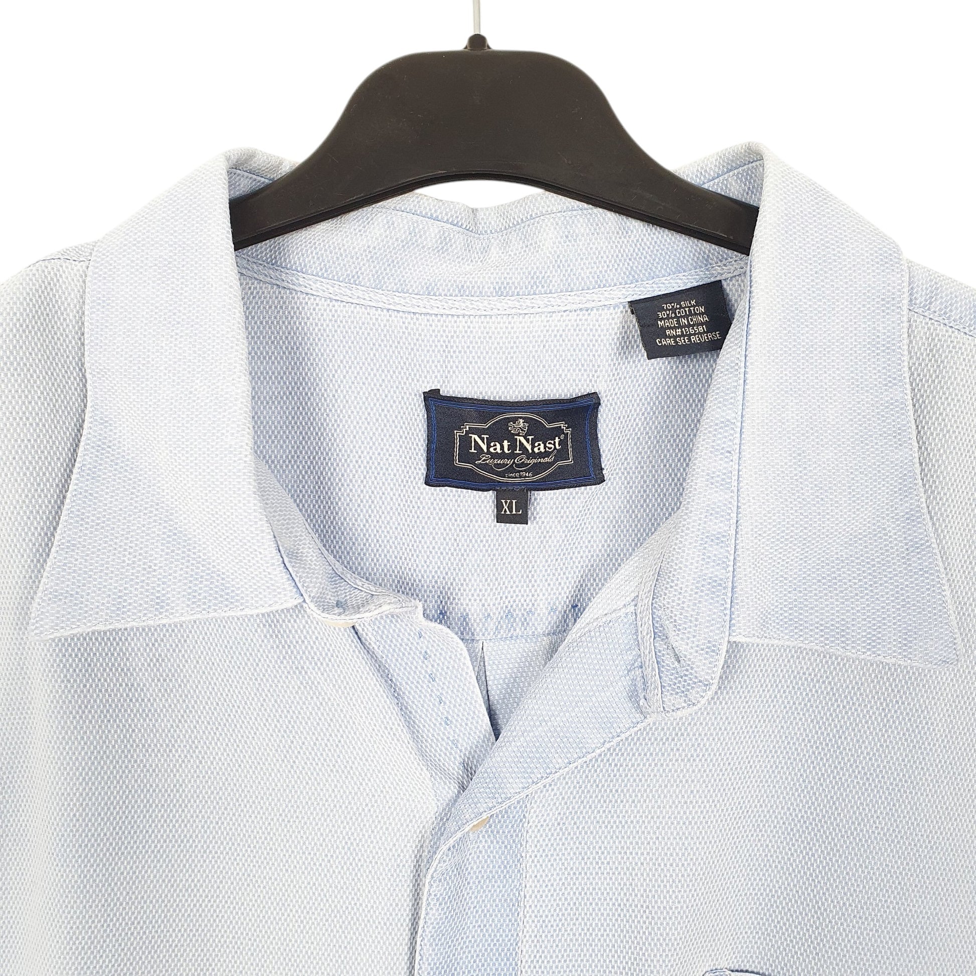 Mens Blue Nat Nast  Short Sleeve Shirt