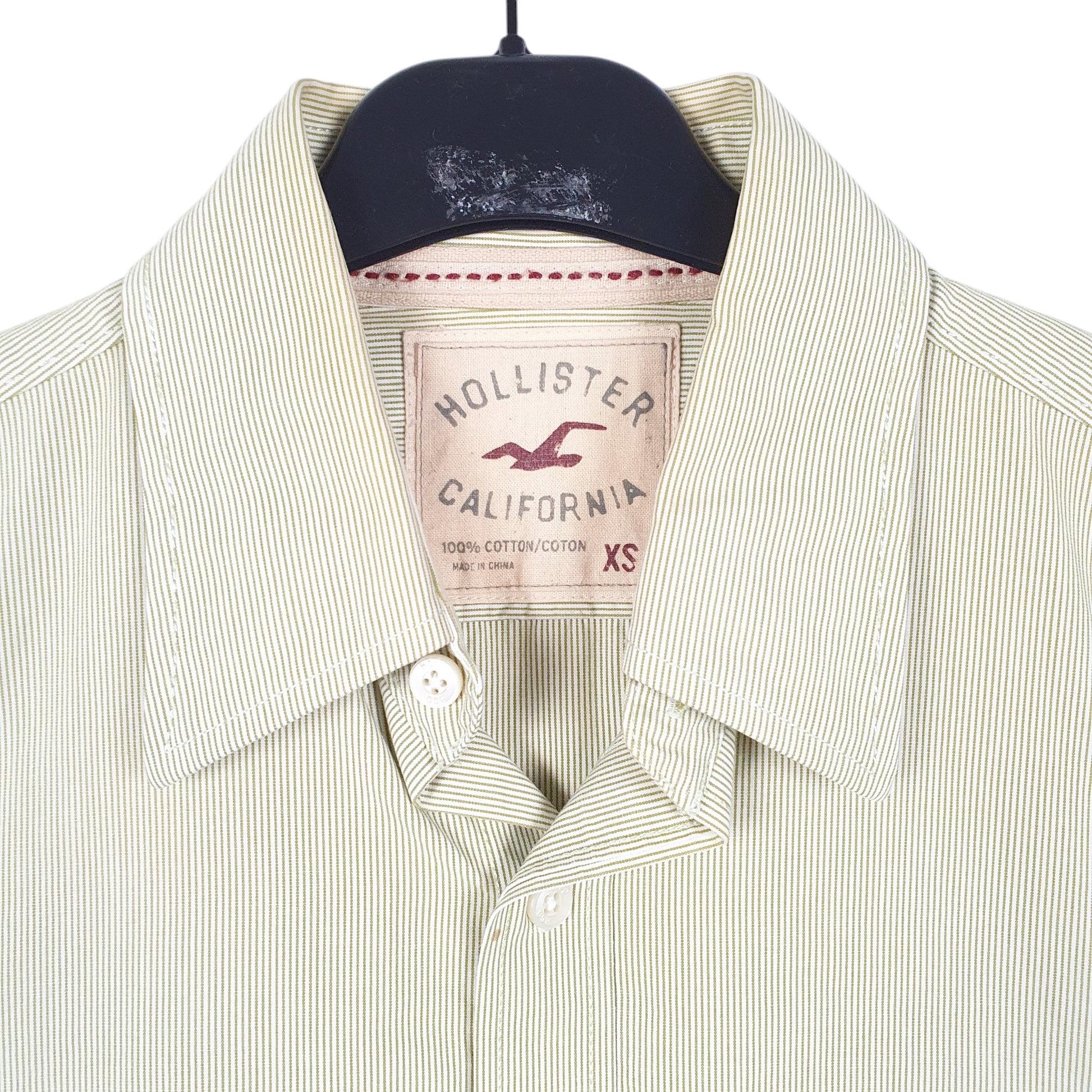 Mens Green Hollister  Long Sleeve Shirt