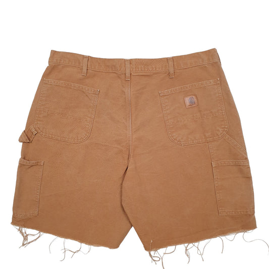 Mens Brown Carhartt Workwear B11 Carpenter Shorts