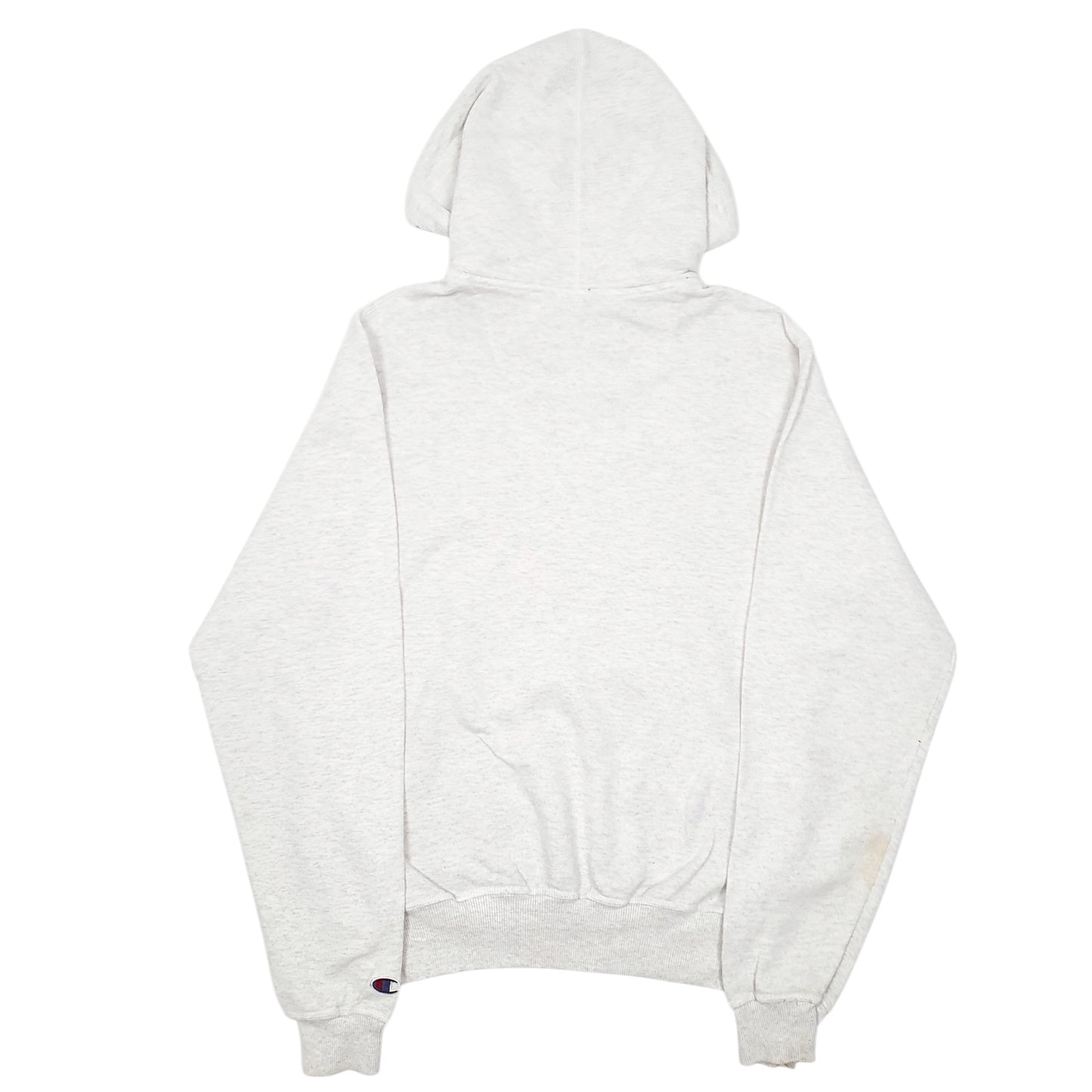 Mens Grey Champion Spellout Hoodie Jumper