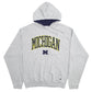 Mens Grey J.America Sportswear Michigan Spellout Hoodie Jumper