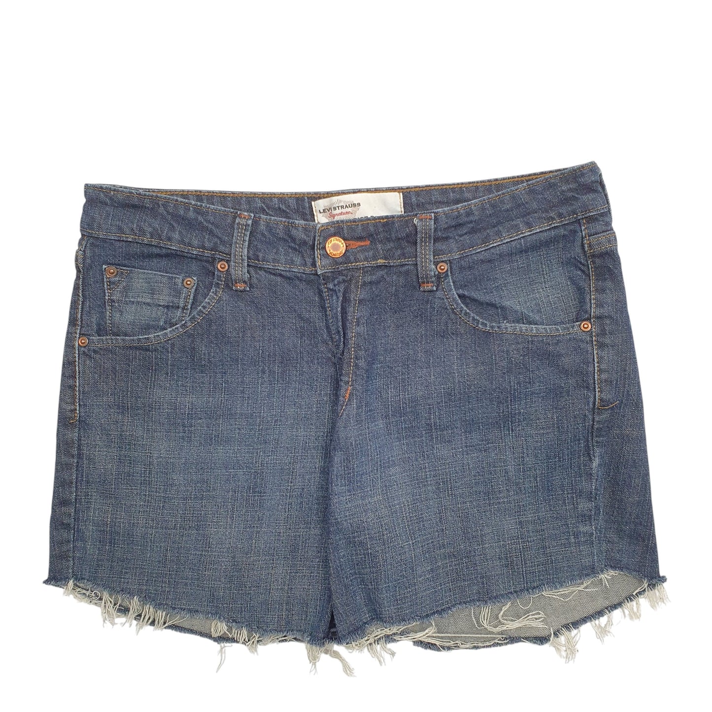 Womens Blue Levis Skull Denim Shorts