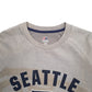 Mens Grey Majestic Seattle Seahawks Spellout Crewneck Jumper