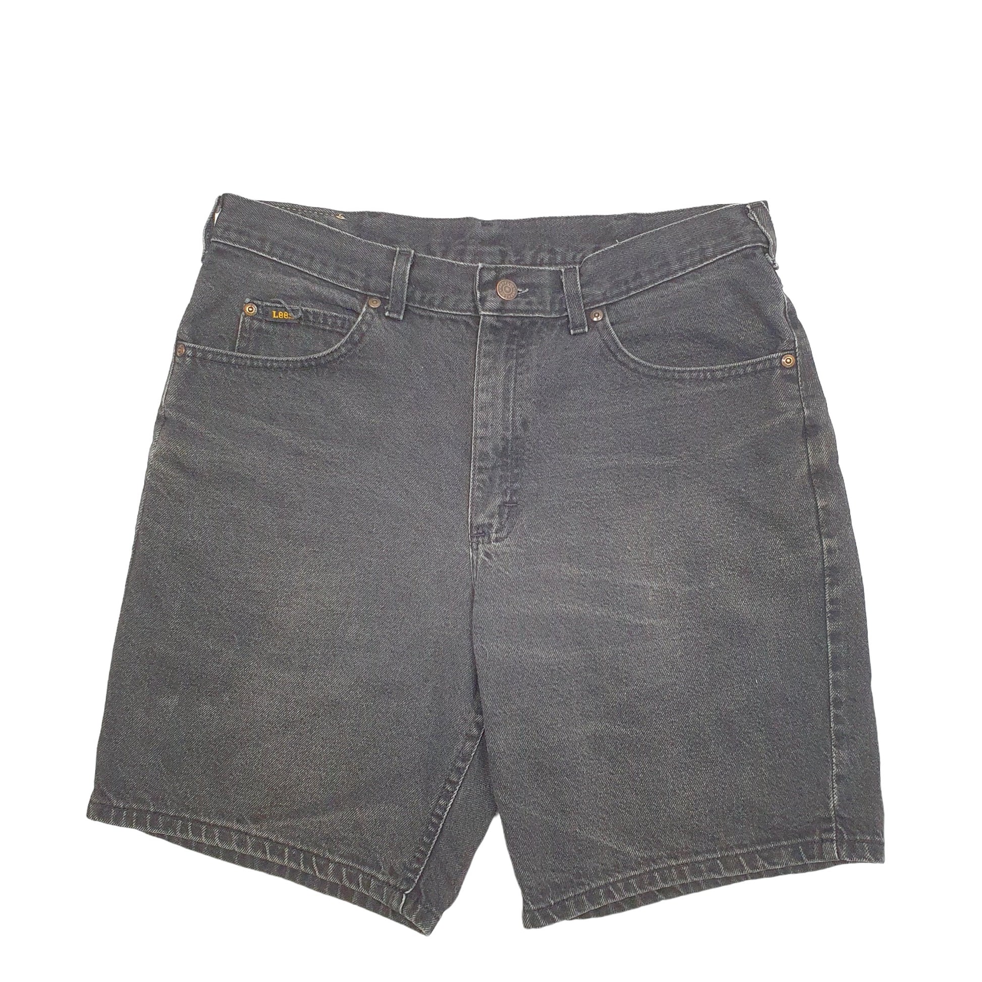 Mens Black Lee  Denim Shorts