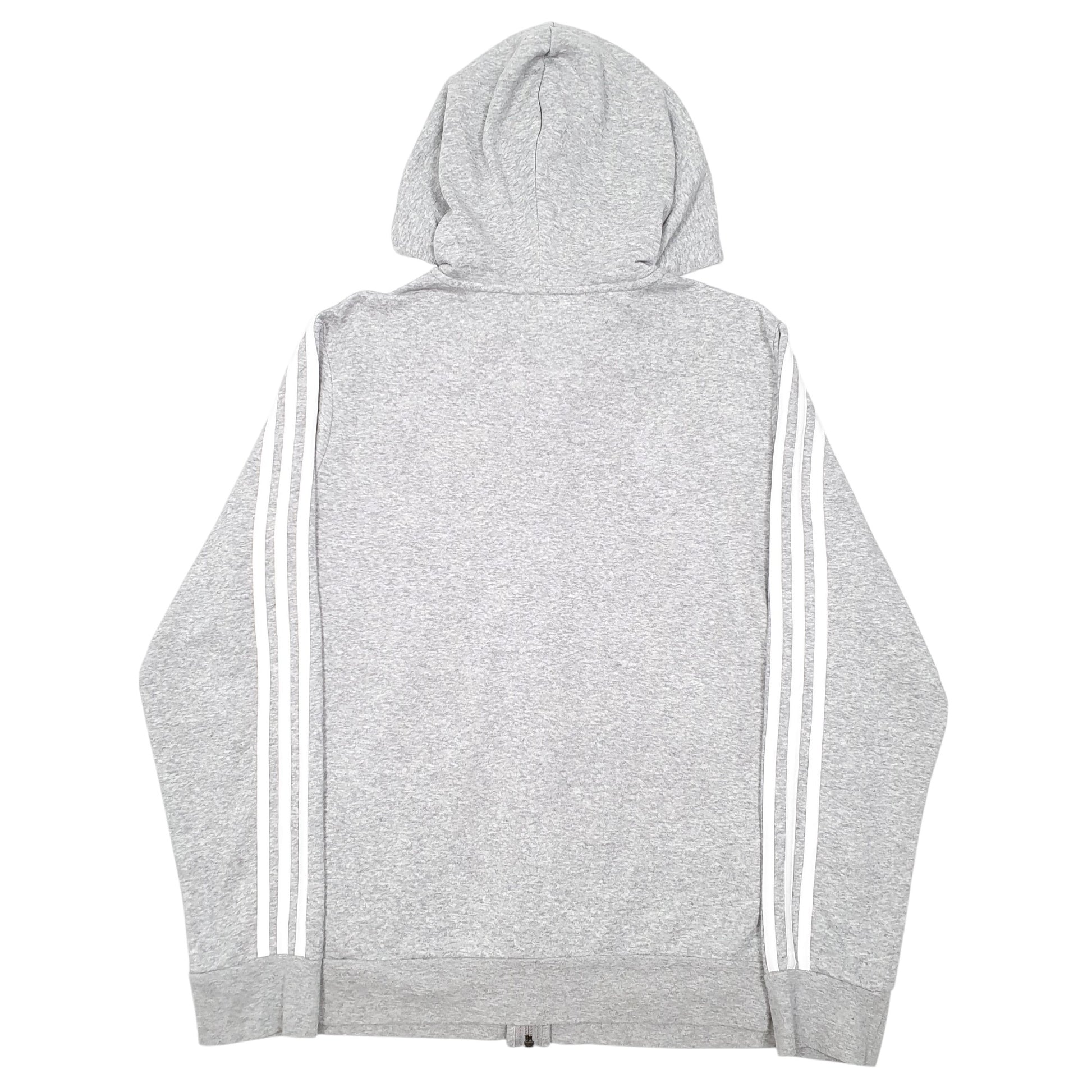 Womens Grey Adidas Hoodie Full Zip Jumper