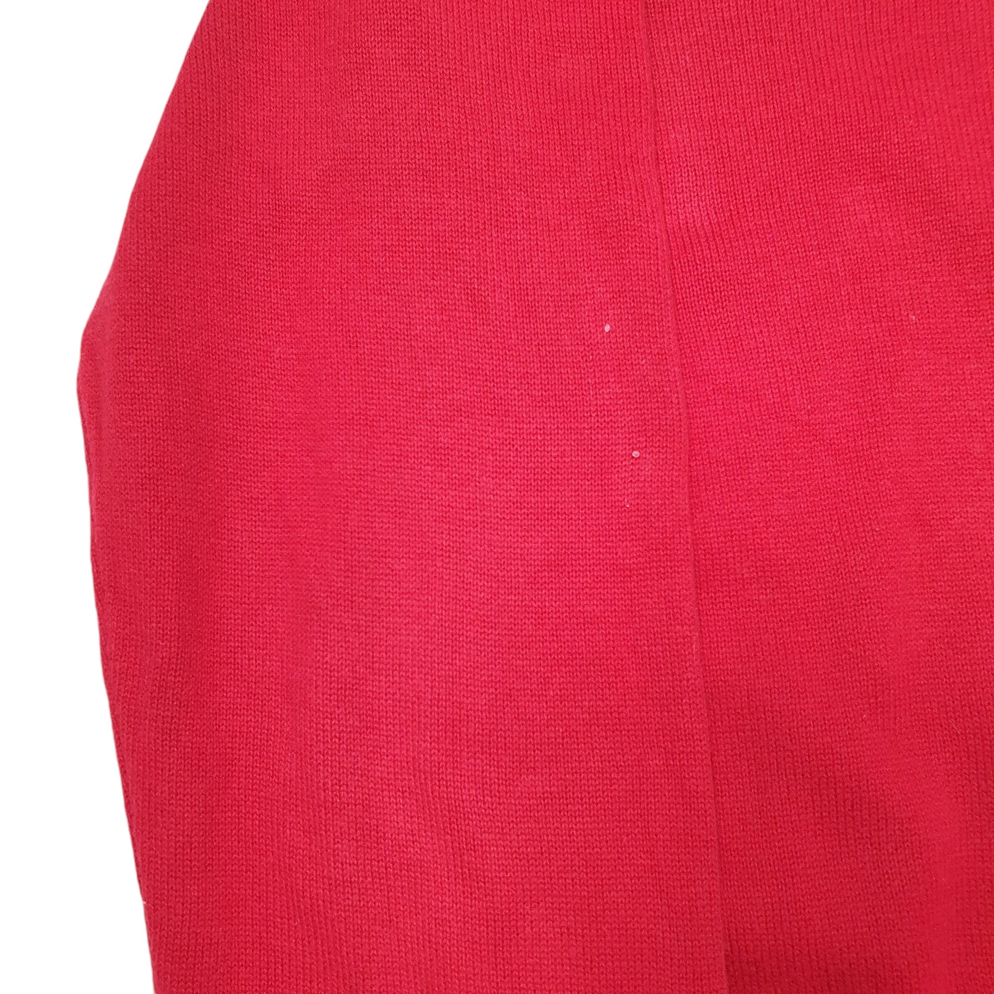 Mens Red Nautica Knit Sweater Quarter Zip Jumper