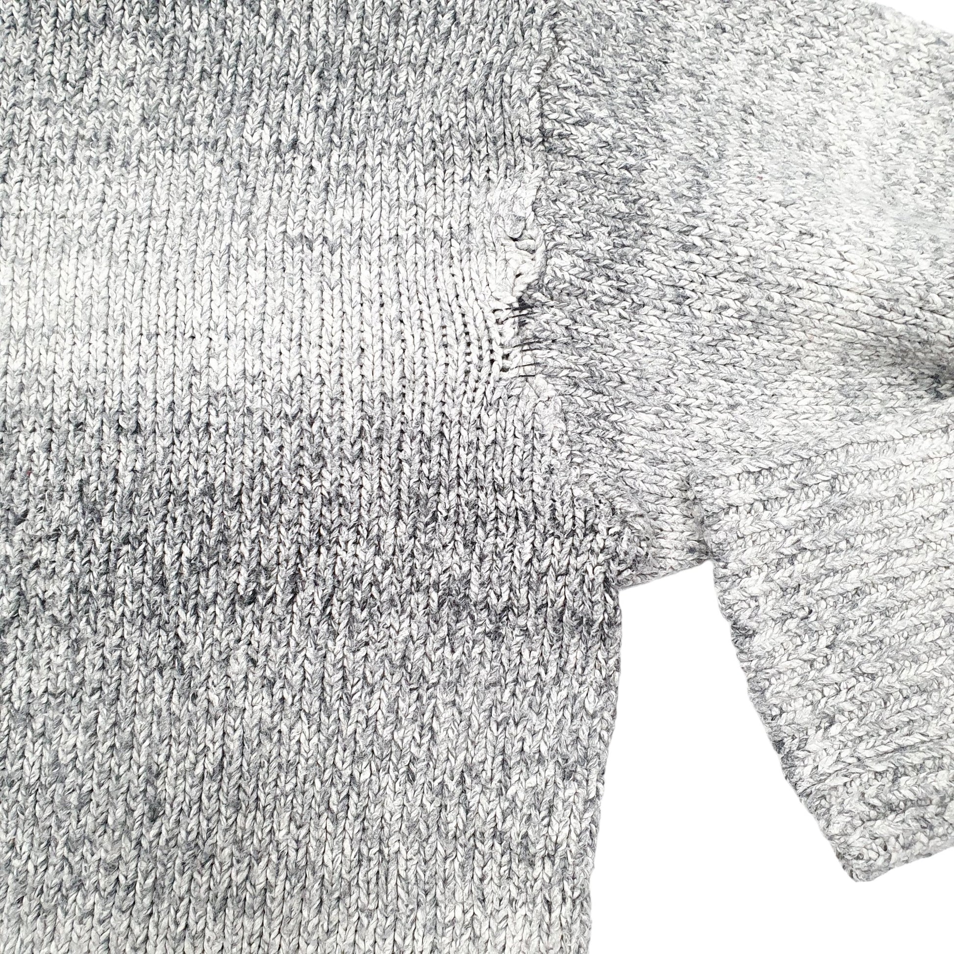 Womens Grey Chaps Knit Chunky Crewneck Jumper