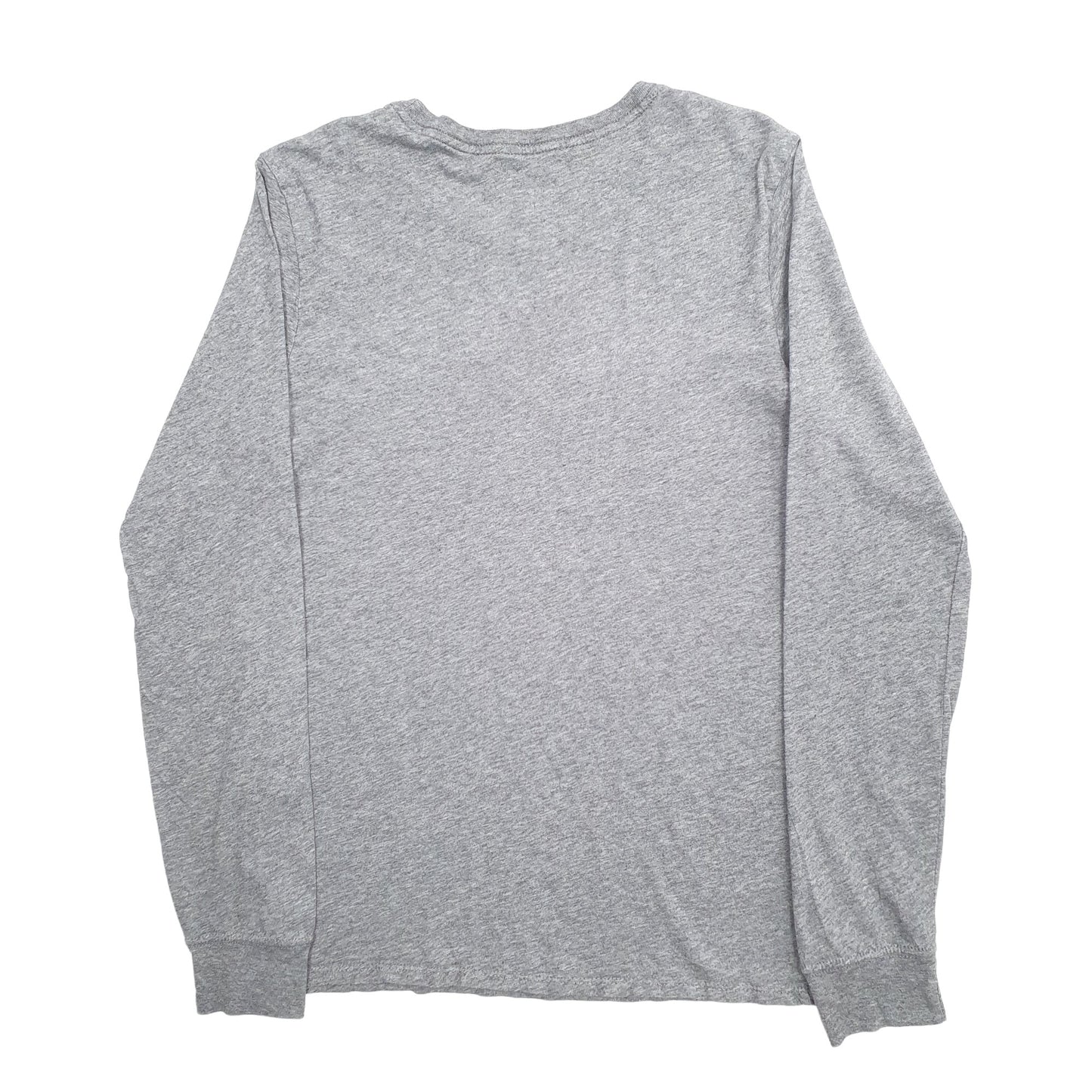 Mens Grey Nike Spellout Long Sleeve T Shirt