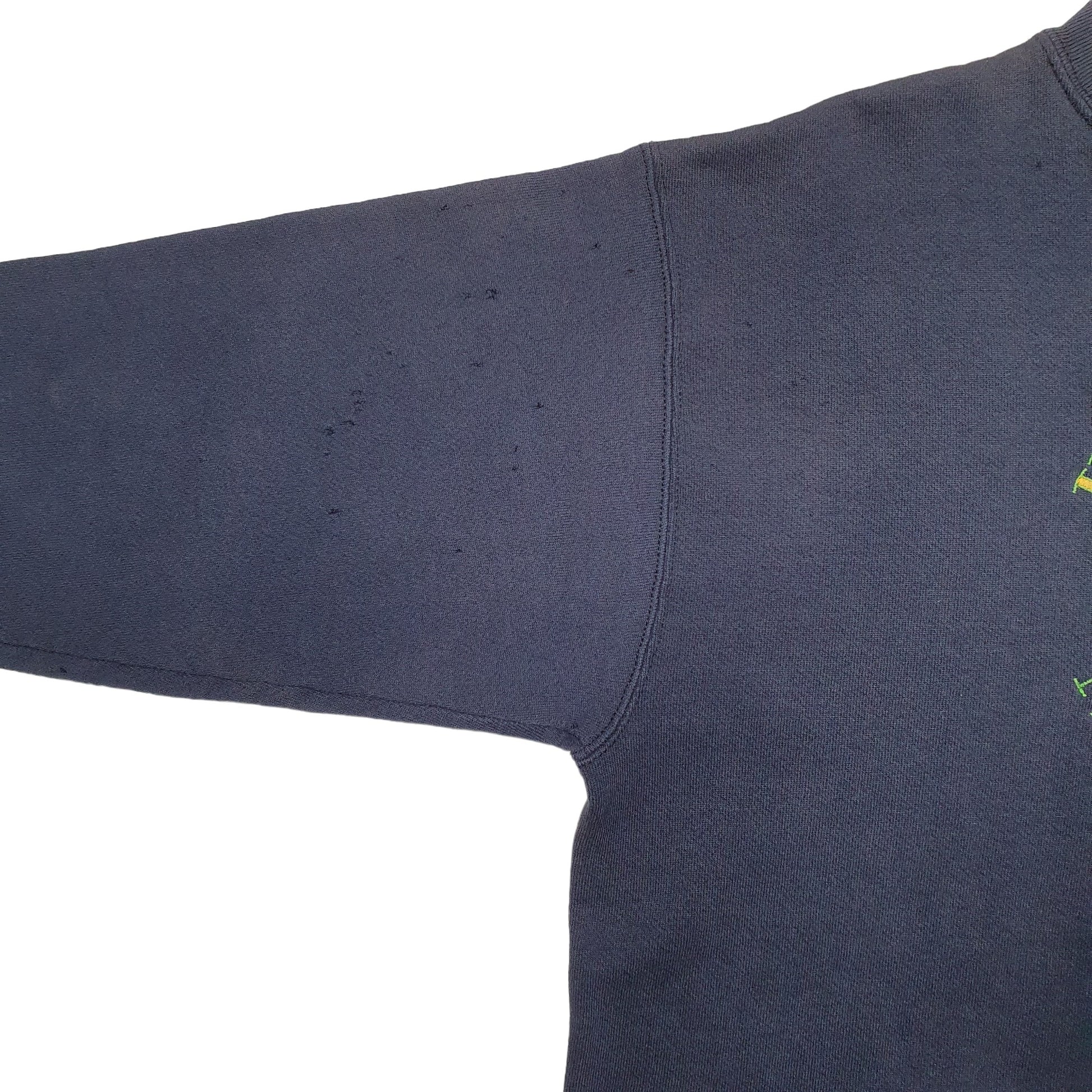 Mens Navy Non Branded University Of Notre Dame Spellout USA College Crewneck Jumper