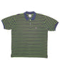 Mens Green Lacoste Stripes Short Sleeve Polo Shirt