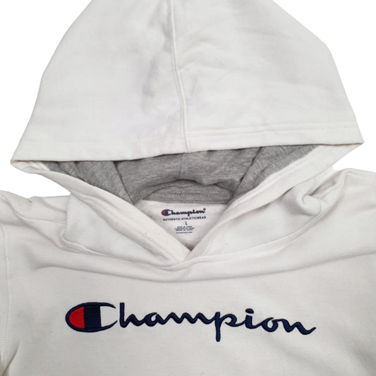 Mens White Champion  Hoodie Jumper