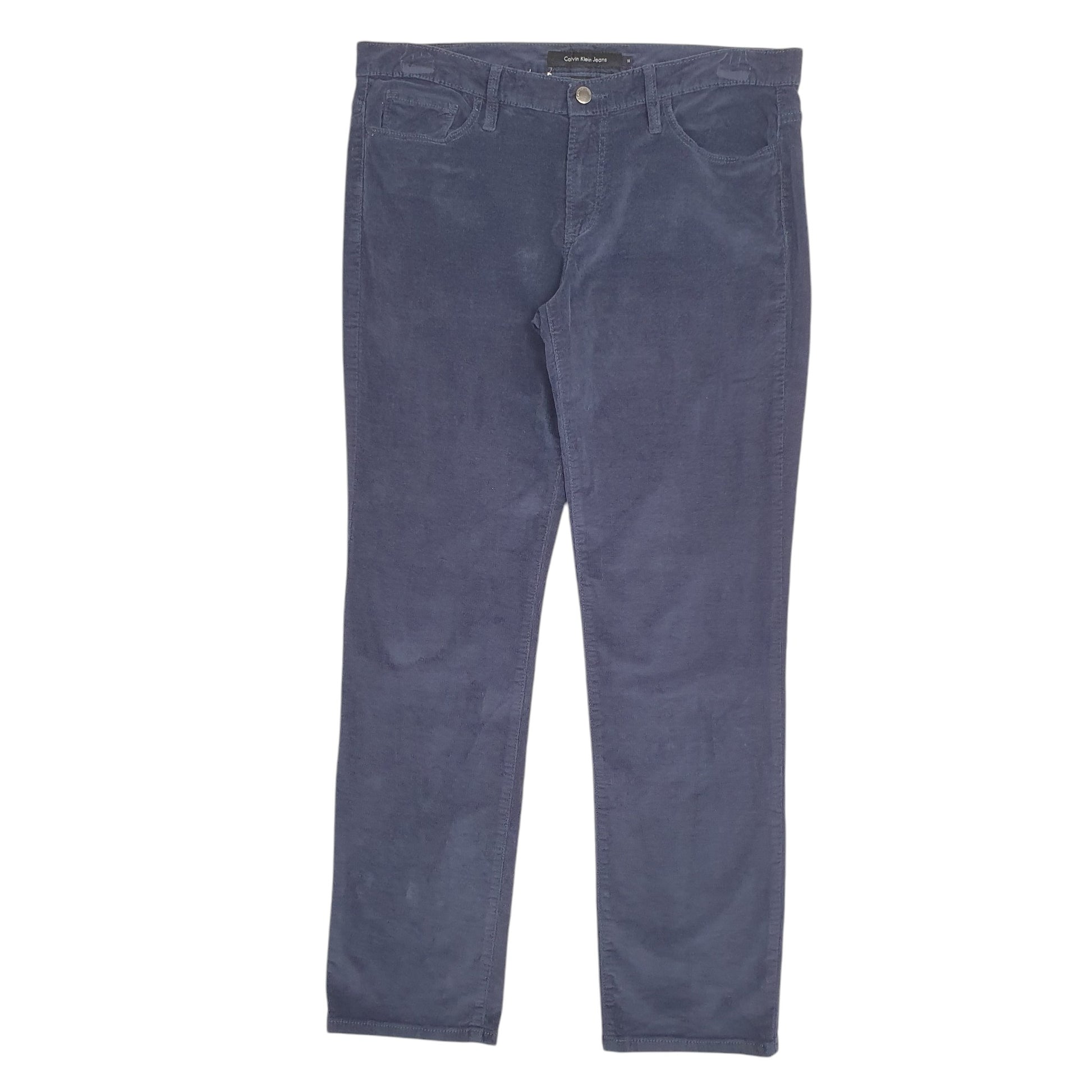 Womens Navy Calvin Klein  Corduroy Trousers