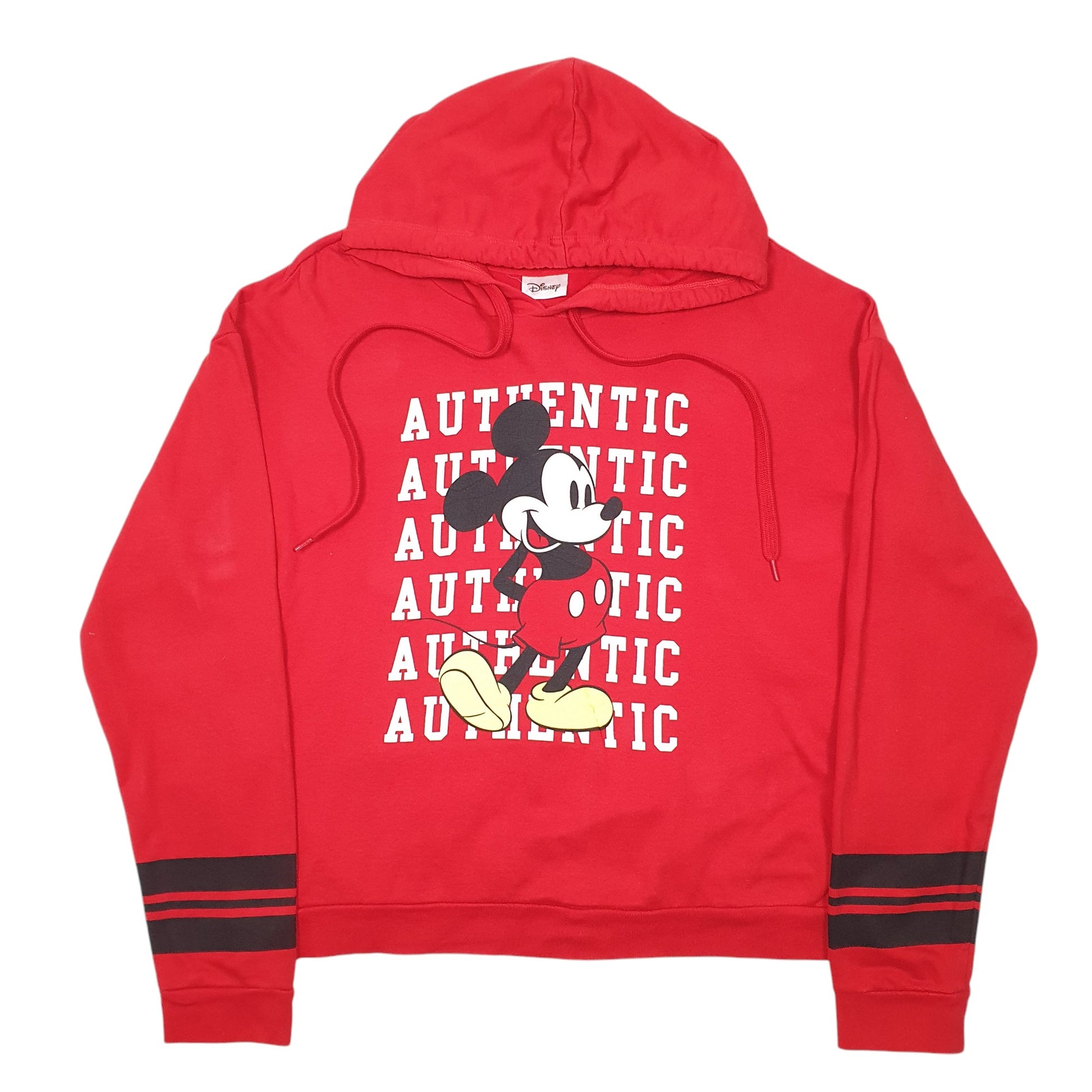 Womens Red Disney Mickey Mouse Hoodie Jumper