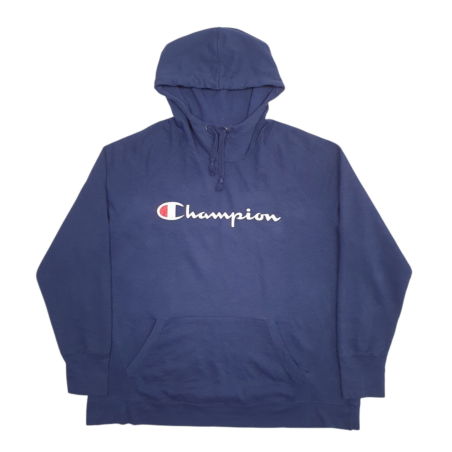 Womens Navy Champion Spellout Hoodie Jumper