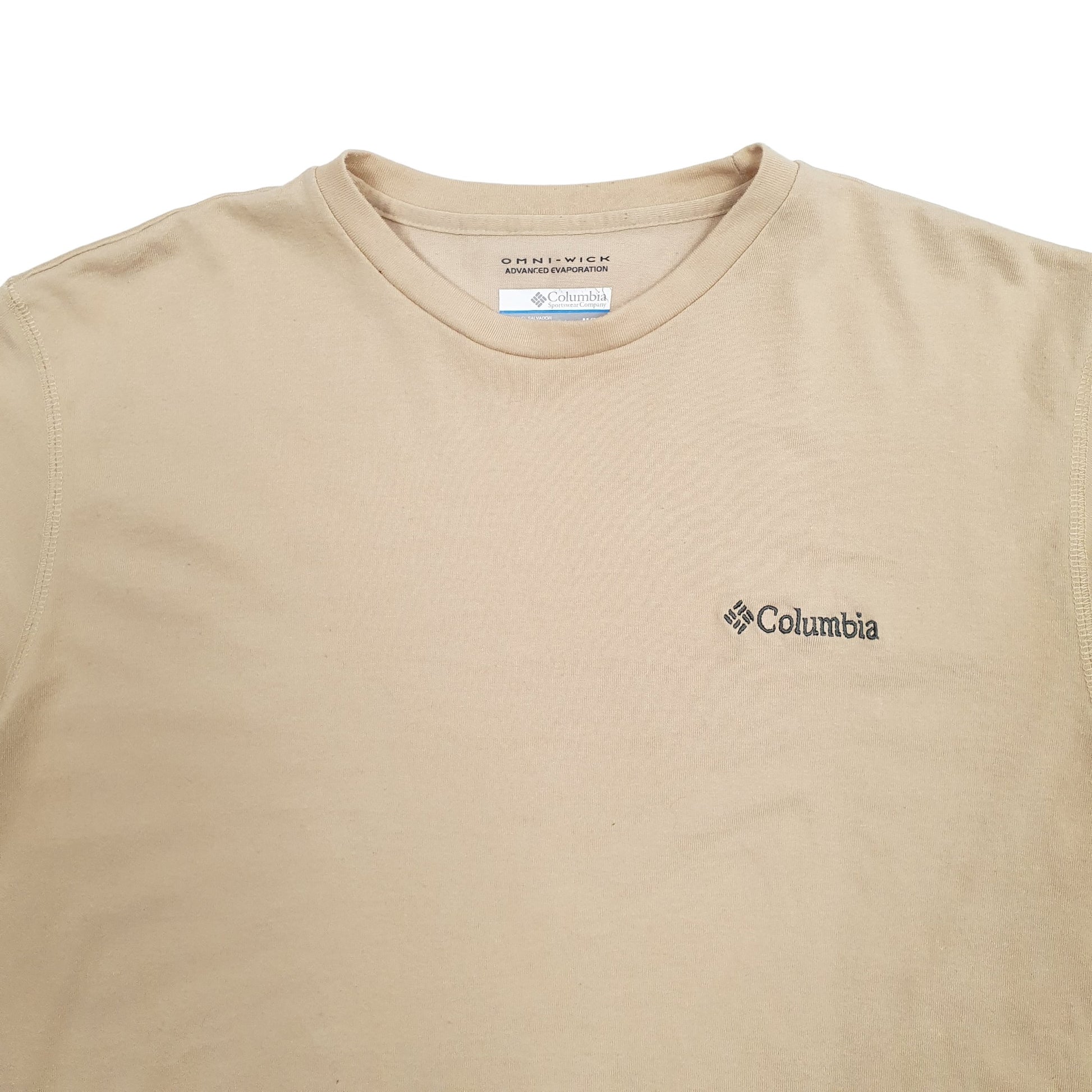 Mens Beige Columbia Sportswear  Short Sleeve T Shirt