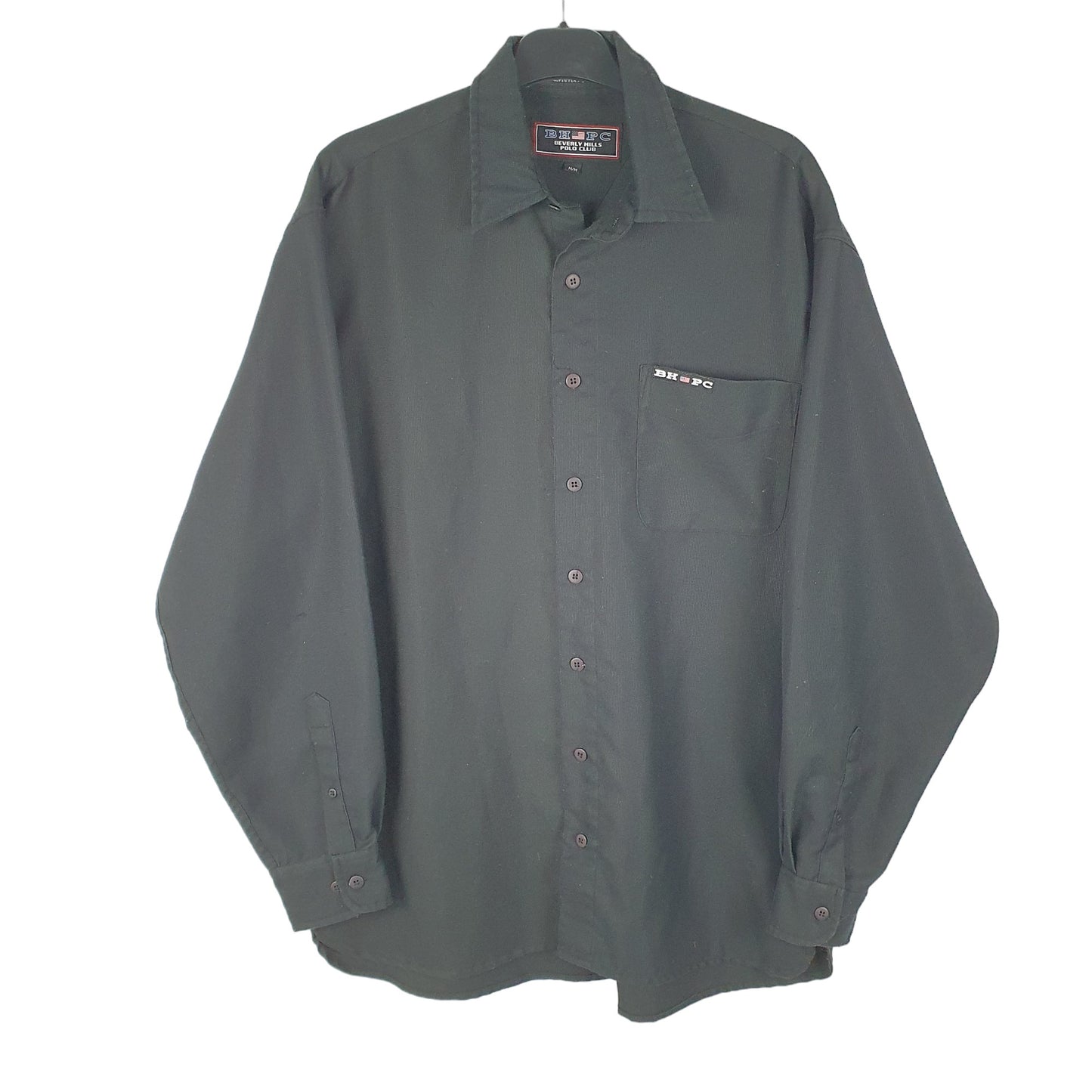 Mens Black Beverly Hills Polo Club  Long Sleeve Shirt