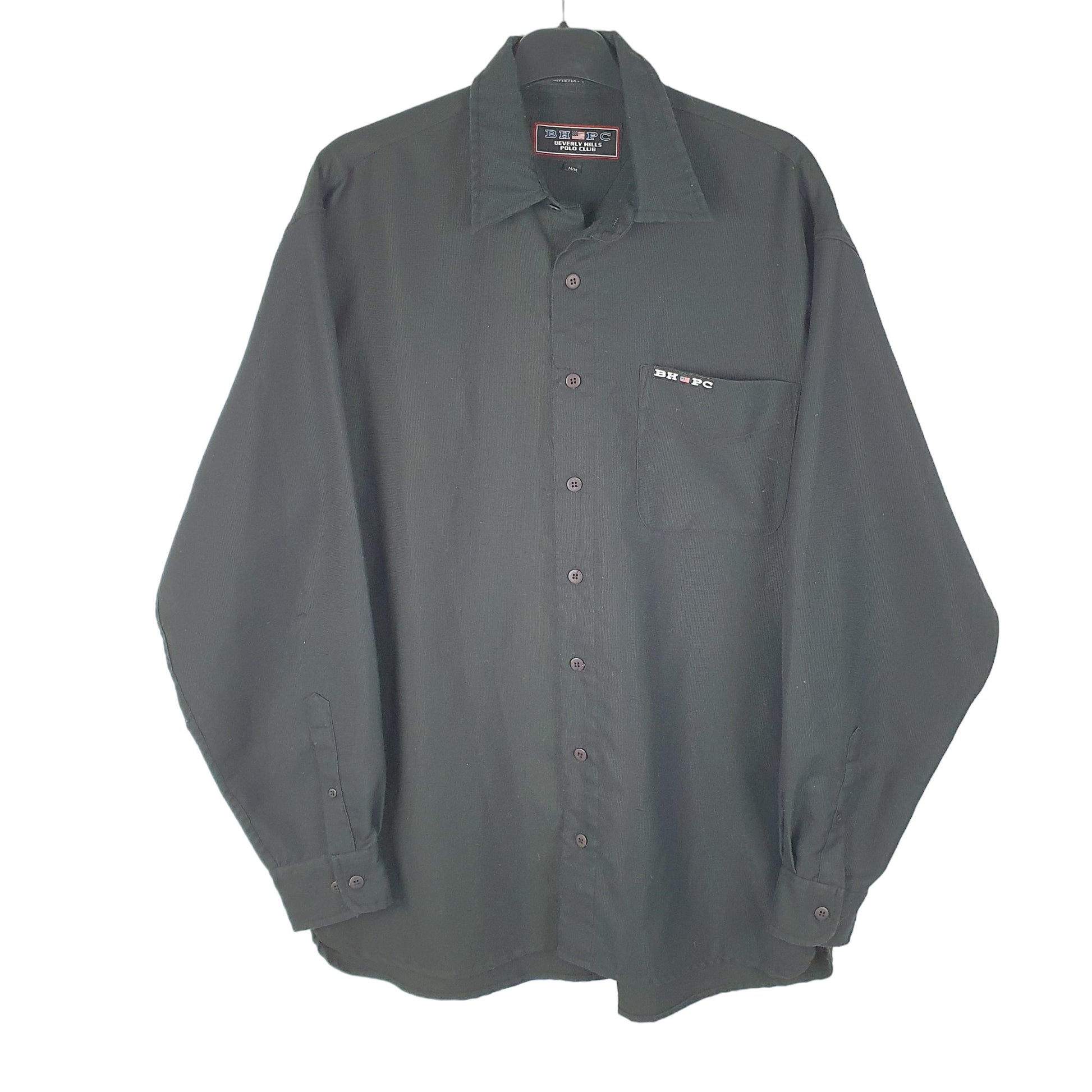 Mens Black Beverly Hills Polo Club  Long Sleeve Shirt