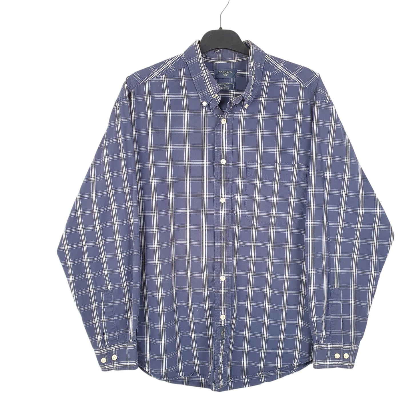 Mens Navy Dockers  Long Sleeve Shirt