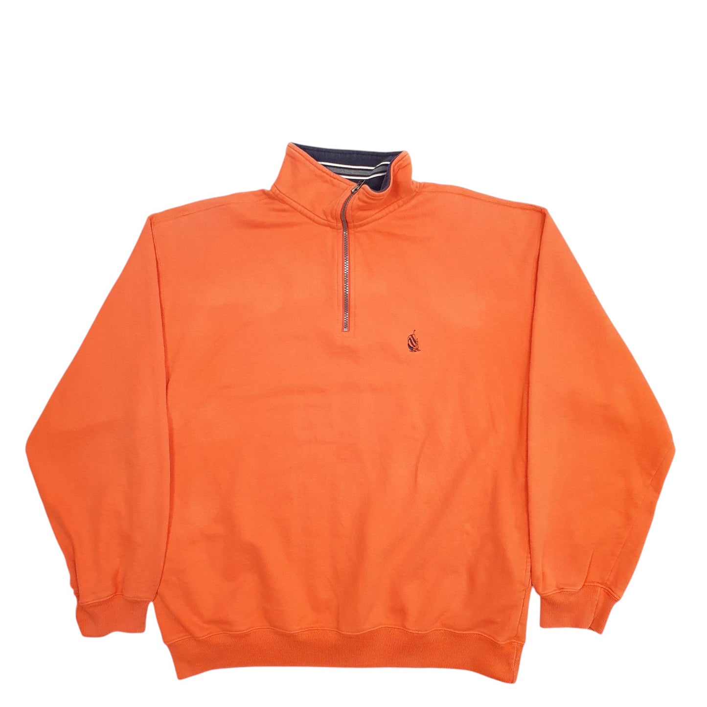 Mens Orange Nautica  Quarter Zip Jumper