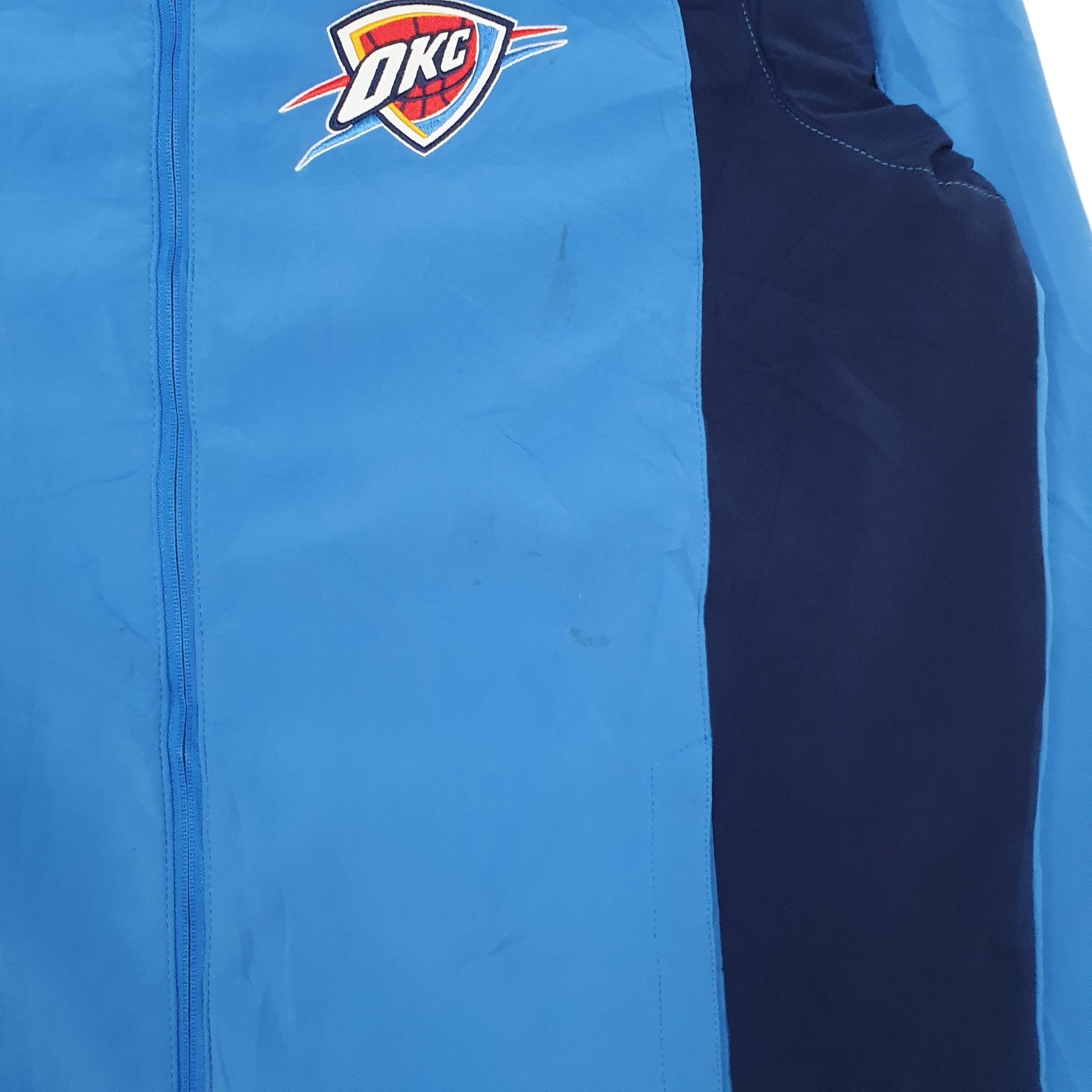 Mens Blue NBA Oklahoma City Thunder Full Zip Coat