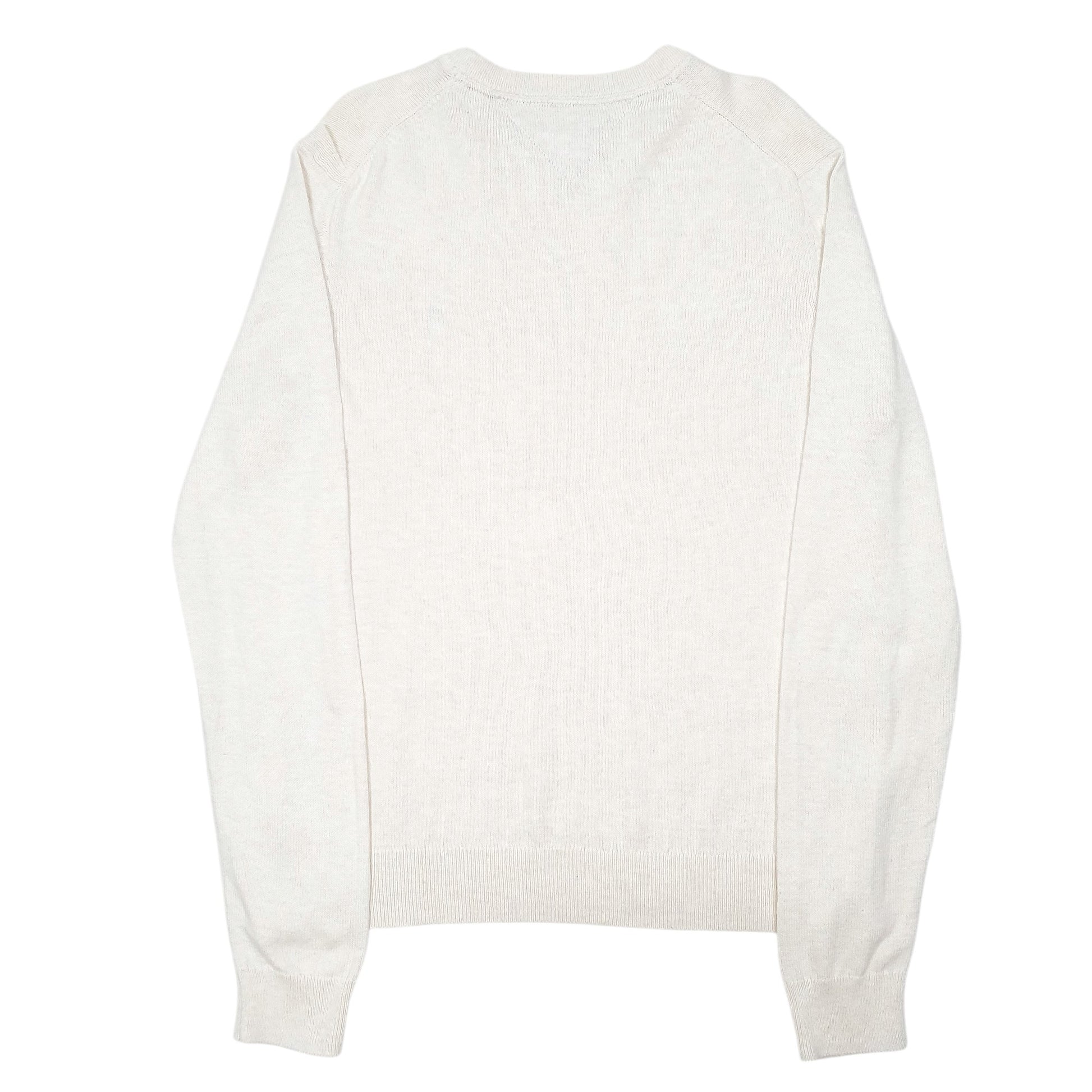 Mens Cream Tommy Hilfiger Knit Crewneck Jumper