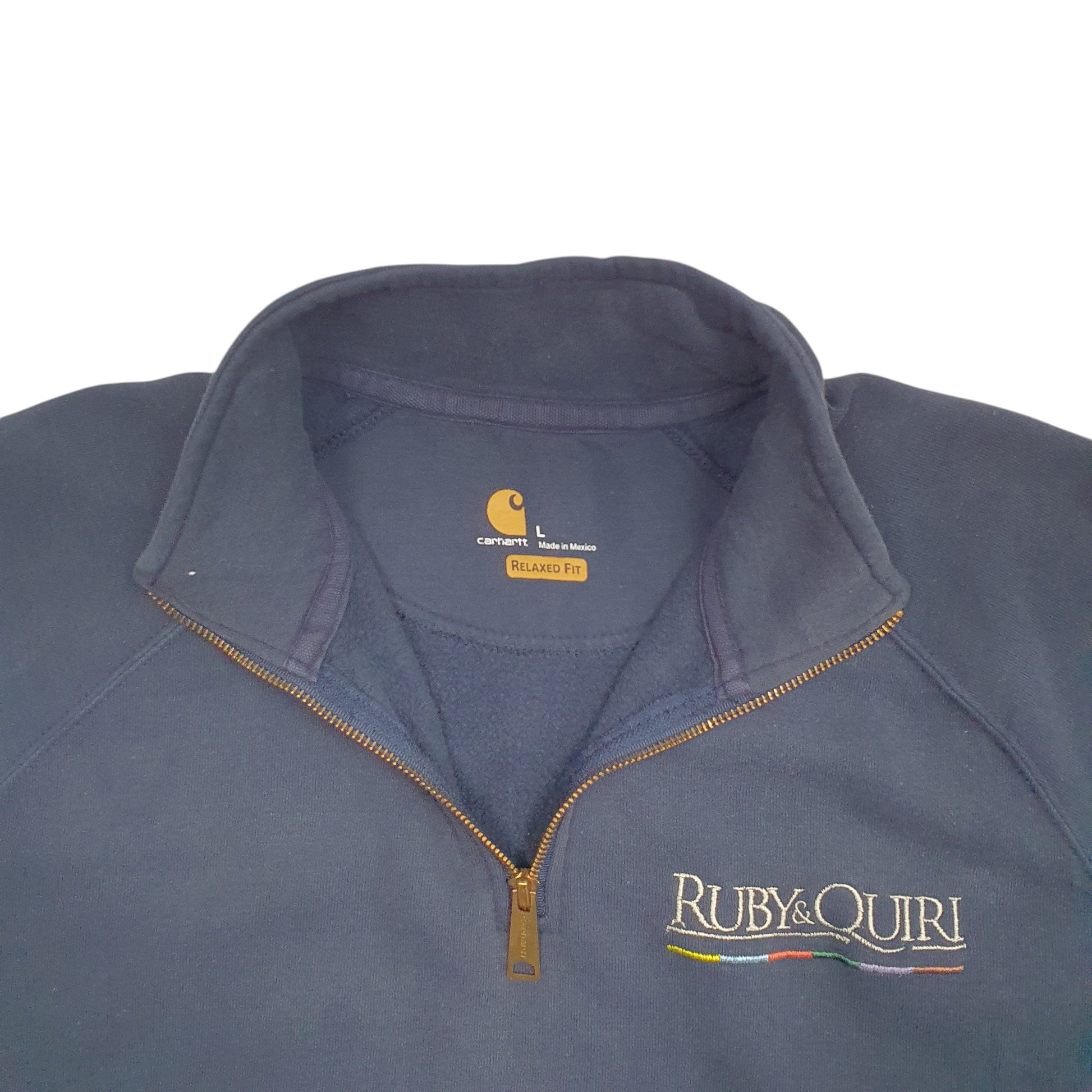 Mens Navy Carhartt Ruby & Quiri Quarter Zip Jumper