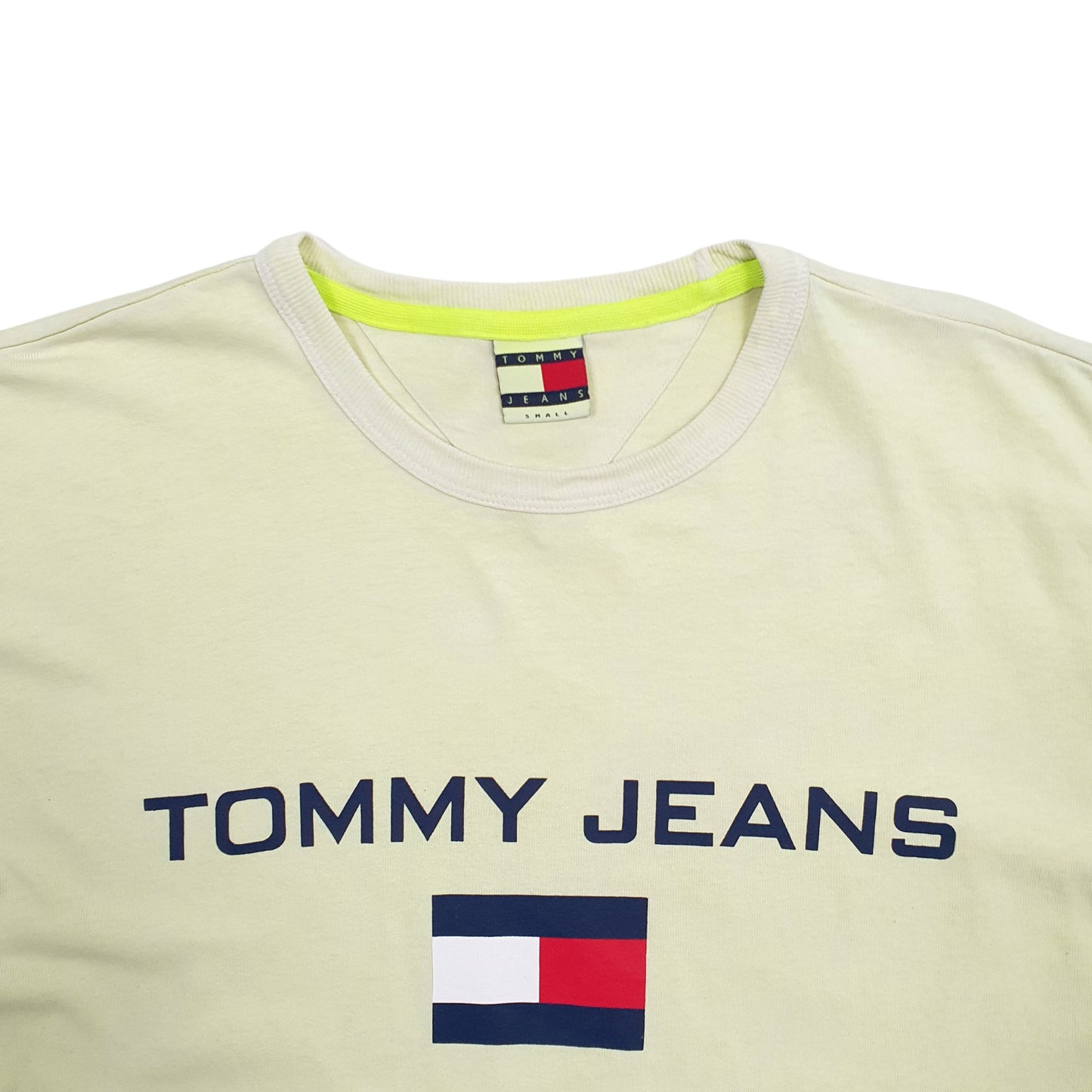 Mens Green Tommy Hilfiger Spellout Short Sleeve T Shirt