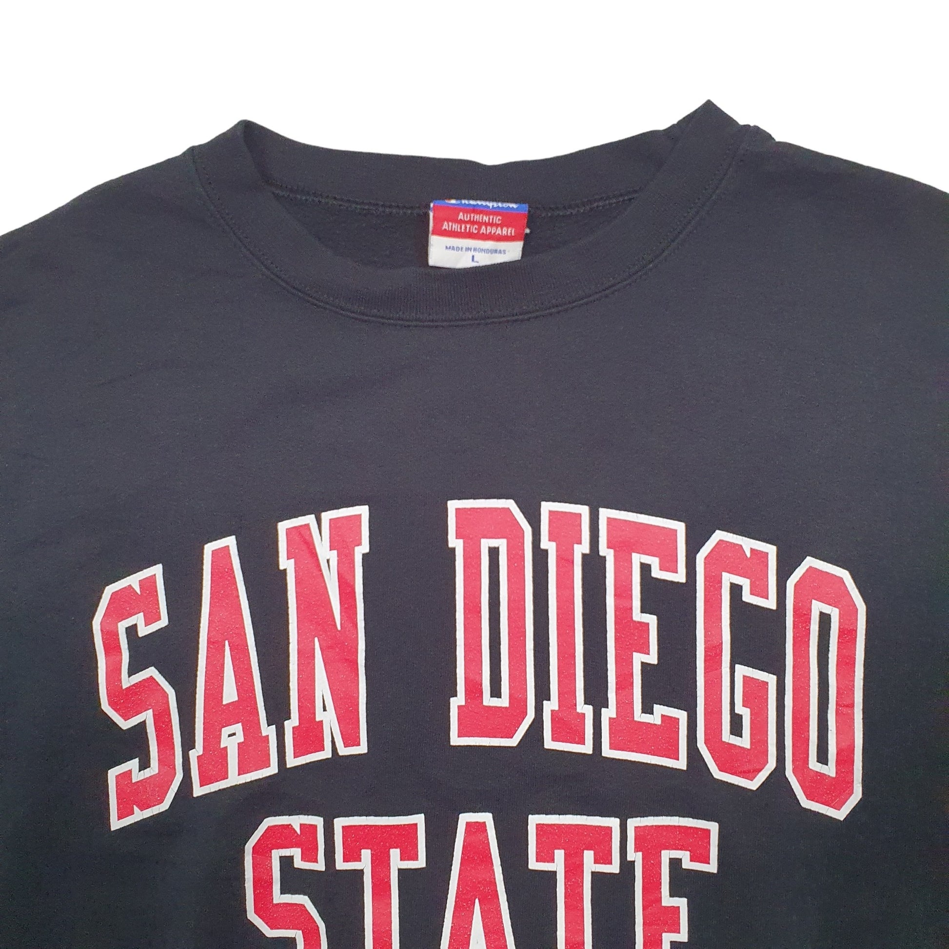 Mens Black Champion San Diego USA College Crewneck Jumper