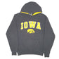 Mens Black Stadium Athletics Iowa Hawkeyes American Football Hoodie Jumper